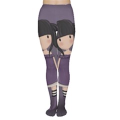 Dolly Girl In Purple Women s Tights by Valentinaart