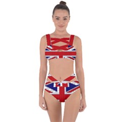 Union Jack Flag Uk Patriotic Bandaged Up Bikini Set 