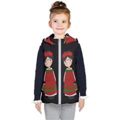 Frida Kahlo Doll Kid s Puffer Vest by Valentinaart