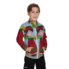 Frida Kahlo Doll Wind Breaker (kids) by Valentinaart