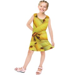 Yellow Banana Fruit Vegetarian Natural Kids  Tunic Dress by Celenk