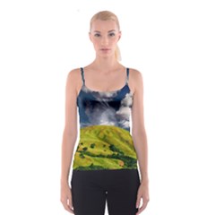 Hill Countryside Landscape Nature Spaghetti Strap Top by Celenk