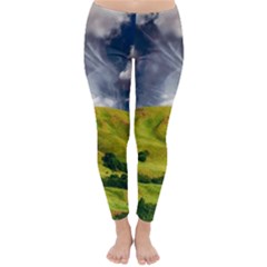Hill Countryside Landscape Nature Classic Winter Leggings by Celenk