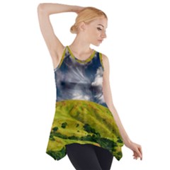 Hill Countryside Landscape Nature Side Drop Tank Tunic by Celenk