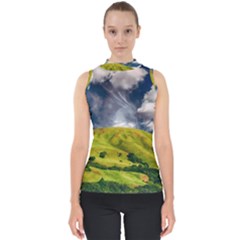 Hill Countryside Landscape Nature Shell Top by Celenk