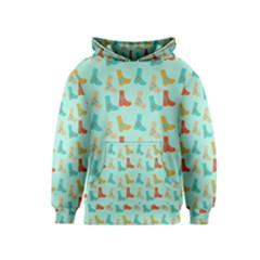 Blue Orange Boots Kids  Pullover Hoodie