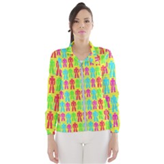 Colorful Robots Wind Breaker (women)