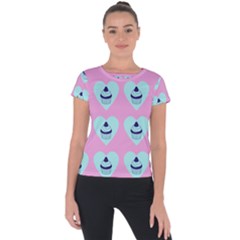 Cupcakes In Pink Short Sleeve Sports Top 