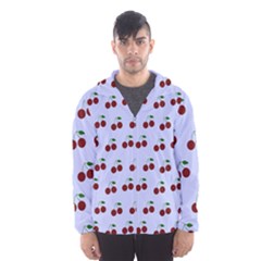 Blue Cherries Hooded Wind Breaker (men)