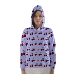 Blue Cherries Hooded Wind Breaker (women)