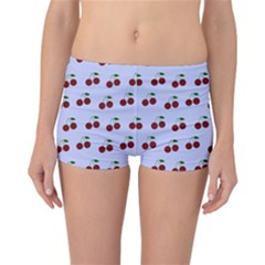 Blue Cherries Reversible Boyleg Bikini Bottoms by snowwhitegirl