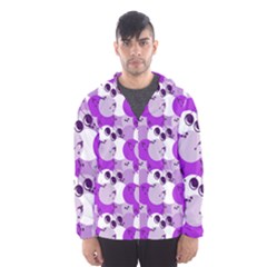 Purple Cherry Dots Hooded Wind Breaker (men)