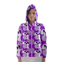 Purple Cherry Dots Hooded Wind Breaker (women)