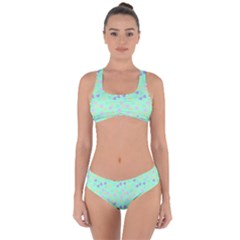 Minty Hearts Criss Cross Bikini Set