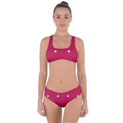 Red Dot Criss Cross Bikini Set by snowwhitegirl