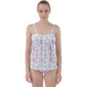 Candy Cherries Twist Front Tankini Set View1