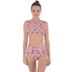 Music Stars Peach Bandaged Up Bikini Set 