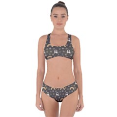 Music Stars Grey Criss Cross Bikini Set