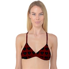 Cupcake Blood Red Black Reversible Tri Bikini Top