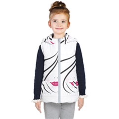 Makeup Face Girl Sweet Kid s Puffer Vest by Mariart