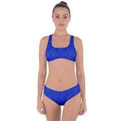 Royal Blue Music Criss Cross Bikini Set