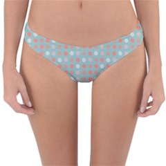 Peach Pink Eggs On Green Reversible Hipster Bikini Bottoms