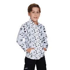 White Music Notes Wind Breaker (kids)