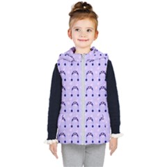 Winter Hat Snow Heart Lilac Blue Kid s Puffer Vest by snowwhitegirl