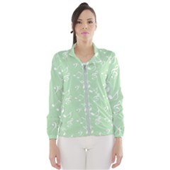 Mint Green White Music Wind Breaker (women)