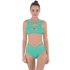 Seafoamy Green Bandaged Up Bikini Set 