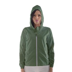 Army Green Hooded Wind Breaker (women)