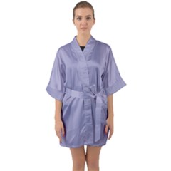 Grey Violet Quarter Sleeve Kimono Robe by snowwhitegirl