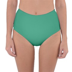 Teal Ocean Reversible High-waist Bikini Bottoms