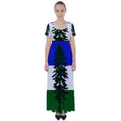 Flag Of Cascadia High Waist Short Sleeve Maxi Dress by abbeyz71