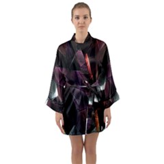 Crystals Background Design Luxury Long Sleeve Kimono Robe by Nexatart