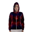 Astronomy Space Galaxy Fog Hooded Wind Breaker (Women) View1