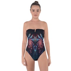 Abstract Background Texture Pattern Tie Back One Piece Swimsuit by Nexatart