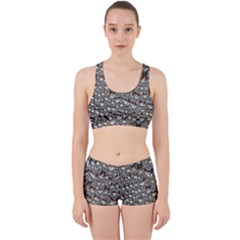 Droplets Pane Drops Of Water Work It Out Sports Bra Set by Nexatart