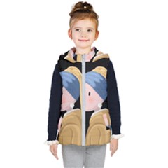 Girl With A Pearl Earring Kid s Puffer Vest by Valentinaart