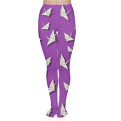 Paper Cranes Pattern Women s Tights by Valentinaart