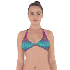 Years Of Peace Living In A Paradise Of Calm And Colors Halter Neck Bikini Top by pepitasart