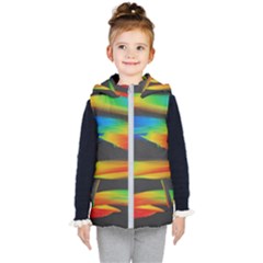 Colorful Background Kid s Puffer Vest by Nexatart