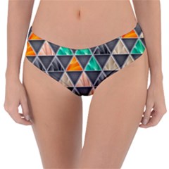 Abstract Geometric Triangle Shape Reversible Classic Bikini Bottoms by Nexatart