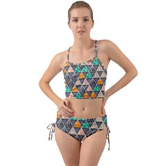 Abstract Geometric Triangle Shape Mini Tank Bikini Set by Nexatart