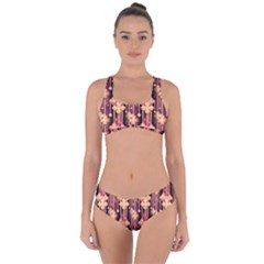 Seamless Pattern Patterns Criss Cross Bikini Set by Nexatart
