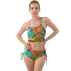 Background Colorful Abstract Mini Tank Bikini Set by Nexatart