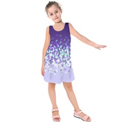 Purple Disintegrate Kids  Sleeveless Dress by jumpercat