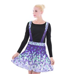 Purple Disintegrate Suspender Skater Skirt by jumpercat
