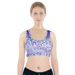 Purple Disintegrate Sports Bra With Pocket by jumpercat