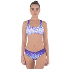 Purple Disintegrate Criss Cross Bikini Set by jumpercat